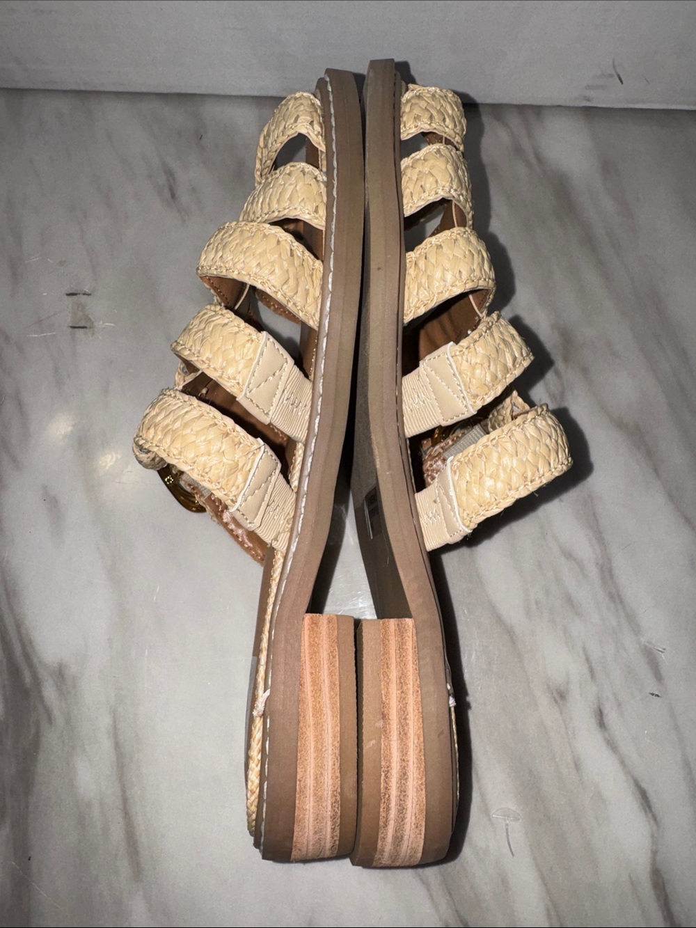 DV by Dolce Vita Natural Woven Buckle Slide Mules - Picture 8 of 10